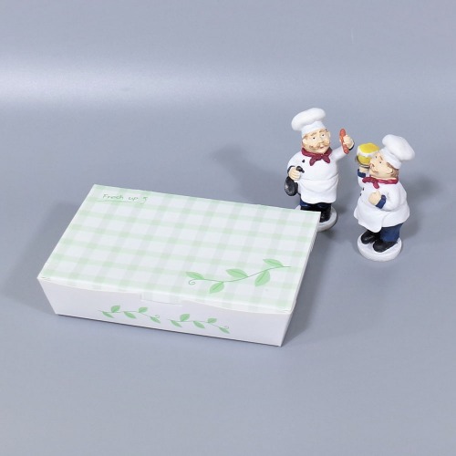 A-9 세줄김밥도시락 종이 케이스 (박스형) / 1BOX-500개 일회용 테이크아웃 그린 연두 상자 트레이