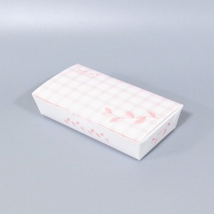 A-8 두줄김밥도시락 종이 케이스 (박스형) / 1BOX-600개 일회용 테이크아웃 분홍 핑크 상자 트레이